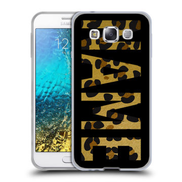 Силиконовый чехол на Samsung Galaxy E5 с принтом NAME