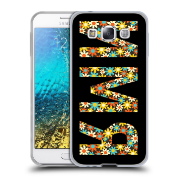 Силиконовый чехол на Samsung Galaxy E5 с принтом ИМЯ