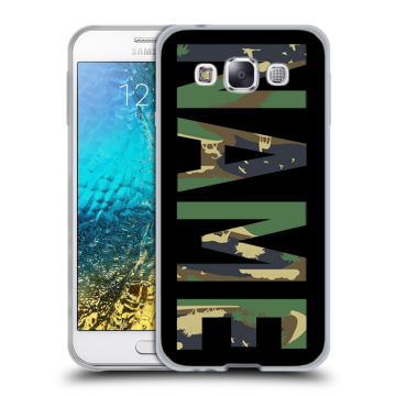 Силиконовый чехол на Samsung Galaxy E5 с принтом NAME