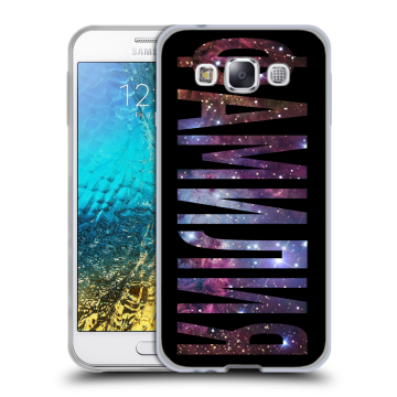 Силиконовый чехол на Samsung Galaxy E5 с принтом ФАМИЛИЯ