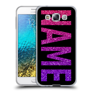 Силиконовый чехол на Samsung Galaxy E5 с принтом NAME