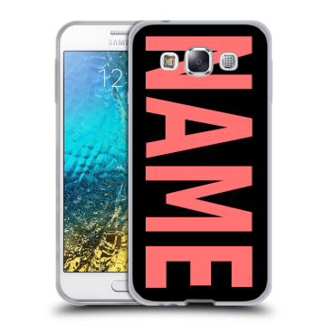 Силиконовый чехол на Samsung Galaxy E5 с принтом NAME