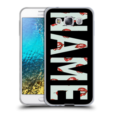 Силиконовый чехол на Samsung Galaxy E5 с принтом NAME