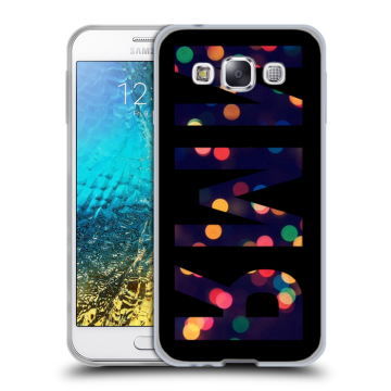 Силиконовый чехол на Samsung Galaxy E5 с принтом ИМЯ