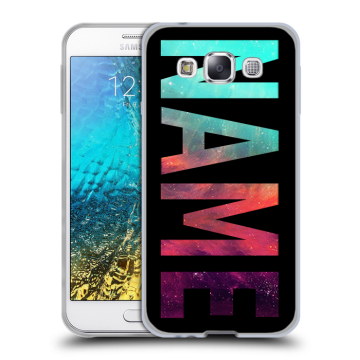 Силиконовый чехол на Samsung Galaxy E5 с принтом NAME