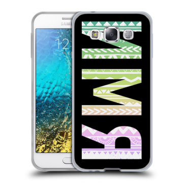 Силиконовый чехол на Samsung Galaxy E5 с принтом ИМЯ