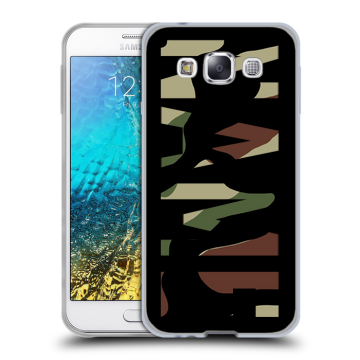Силиконовый чехол на Samsung Galaxy E5 с принтом NAME