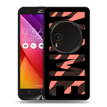 Силиконовый чехол на Asus Zenfone Zoom с принтом NAME