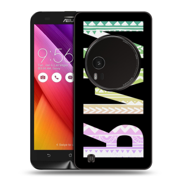 Силиконовый чехол на Asus Zenfone Zoom с принтом ИМЯ