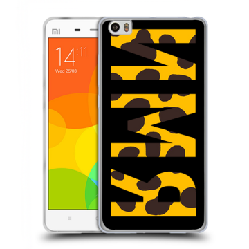 Силиконовый чехол на Xiaomi Mi Note с принтом ИМЯ