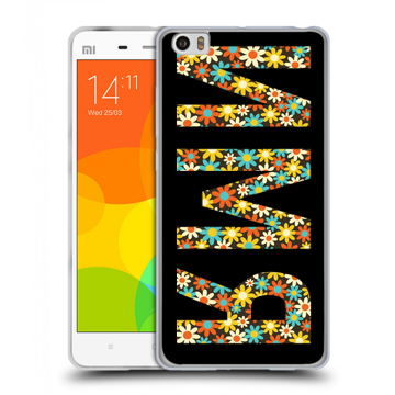 Силиконовый чехол на Xiaomi Mi Note с принтом ИМЯ