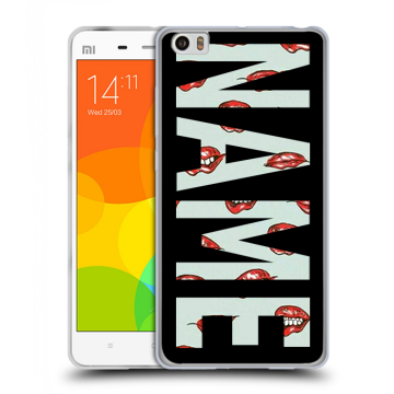 Силиконовый чехол на Xiaomi Mi Note с принтом NAME