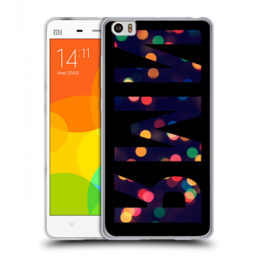Силиконовый чехол на Xiaomi Mi Note с принтом ИМЯ