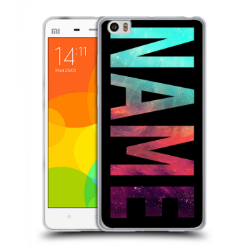 Силиконовый чехол на Xiaomi Mi Note с принтом NAME