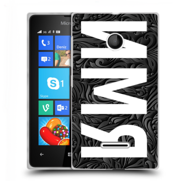 Пластиковый чехол на Microsoft Lumia 435 с принтом ИМЯ
