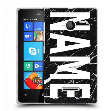 Пластиковый чехол на Microsoft Lumia 435 с принтом NAME