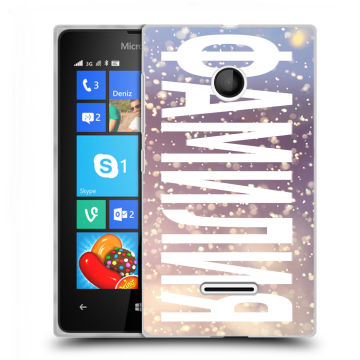 Пластиковый чехол на Microsoft Lumia 435 с принтом ФАМИЛИЯ