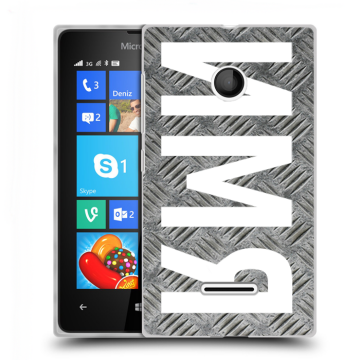Пластиковый чехол на Microsoft Lumia 435 с принтом ИМЯ