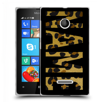 Пластиковый чехол на Microsoft Lumia 435 с принтом NAME