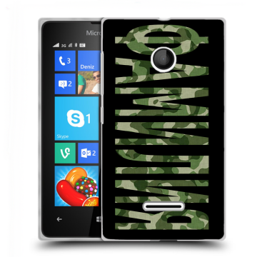 Пластиковый чехол на Microsoft Lumia 435 с принтом ФАМИЛИЯ