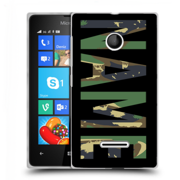 Пластиковый чехол на Microsoft Lumia 435 с принтом NAME