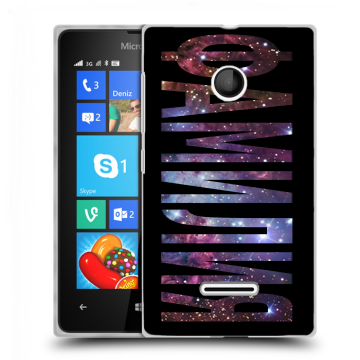 Пластиковый чехол на Microsoft Lumia 435 с принтом ФАМИЛИЯ