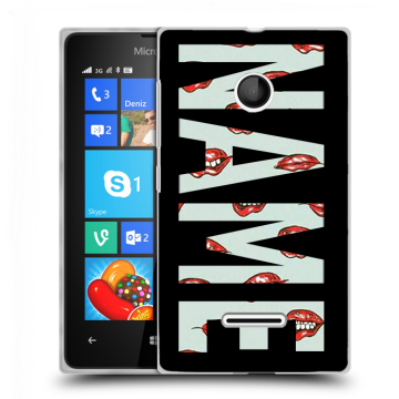 Пластиковый чехол на Microsoft Lumia 435 с принтом NAME