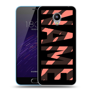 Пластиковый чехол на Meizu M1 с принтом NAME
