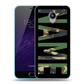 Пластиковый чехол на Meizu M1 с принтом NAME
