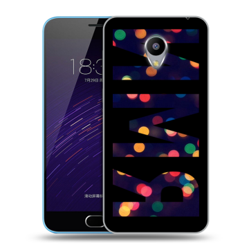 Пластиковый чехол на Meizu M1 с принтом ИМЯ