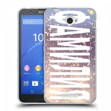 Пластиковый чехол на Sony Xperia E4 с принтом ФАМИЛИЯ