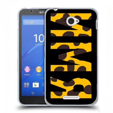 Пластиковый чехол на Sony Xperia E4 с принтом ИМЯ