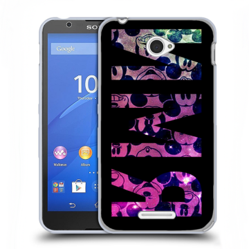 Пластиковый чехол на Sony Xperia E4 с принтом ИМЯ