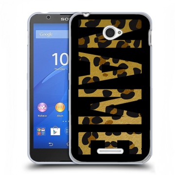 Пластиковый чехол на Sony Xperia E4 с принтом NAME