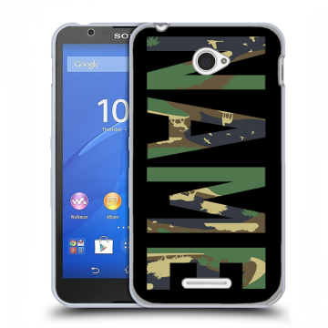 Пластиковый чехол на Sony Xperia E4 с принтом NAME