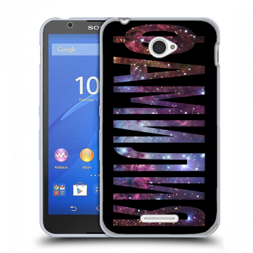 Пластиковый чехол на Sony Xperia E4 с принтом ФАМИЛИЯ