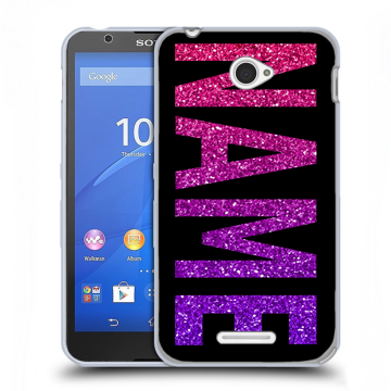Пластиковый чехол на Sony Xperia E4 с принтом NAME
