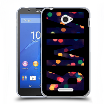 Пластиковый чехол на Sony Xperia E4 с принтом ИМЯ