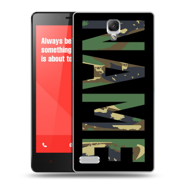 Пластиковый чехол на Xiaomi RedMi Note с принтом NAME