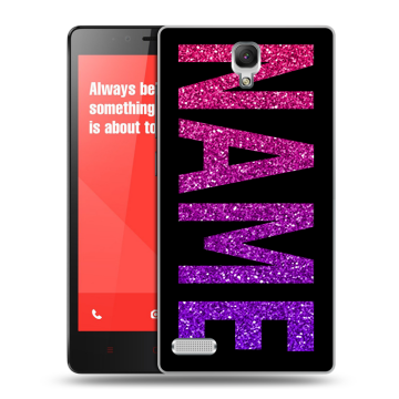 Пластиковый чехол на Xiaomi RedMi Note с принтом NAME