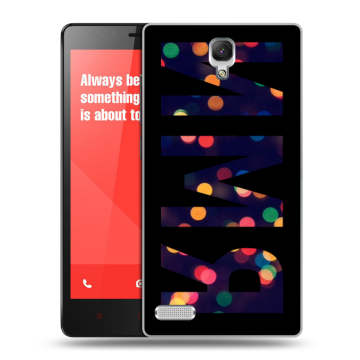 Пластиковый чехол на Xiaomi RedMi Note с принтом ИМЯ