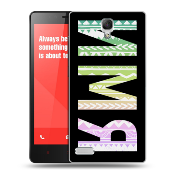 Пластиковый чехол на Xiaomi RedMi Note с принтом ИМЯ