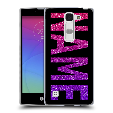 Силиконовый чехол на LG Spirit с принтом NAME