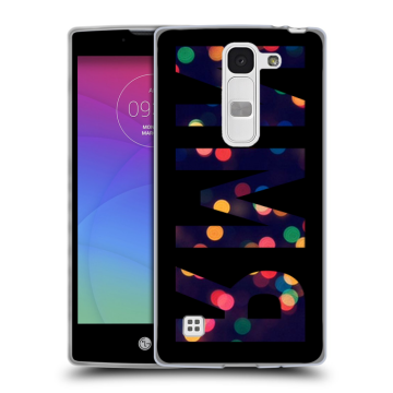 Силиконовый чехол на LG Spirit с принтом ИМЯ
