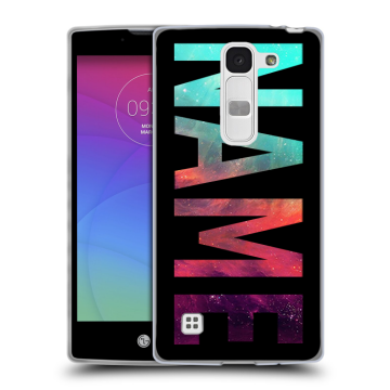 Силиконовый чехол на LG Spirit с принтом NAME