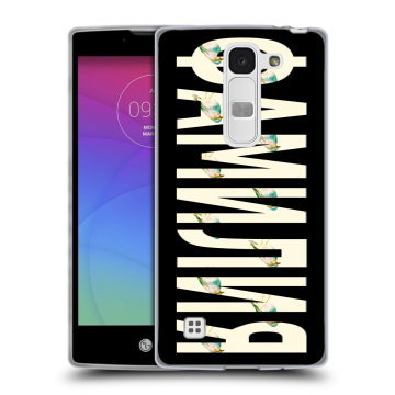 Силиконовый чехол на LG Spirit с принтом ФАМИЛИЯ