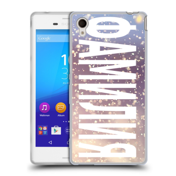 Пластиковый чехол на Sony Xperia M4 Aqua с принтом ФАМИЛИЯ
