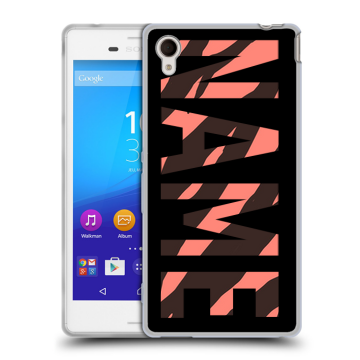Пластиковый чехол на Sony Xperia M4 Aqua с принтом NAME
