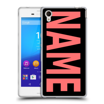 Пластиковый чехол на Sony Xperia M4 Aqua с принтом NAME