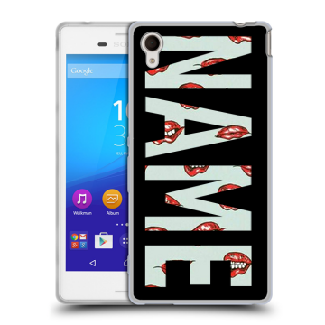 Пластиковый чехол на Sony Xperia M4 Aqua с принтом NAME